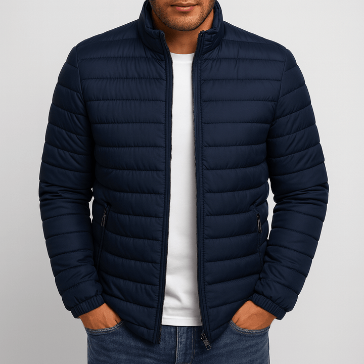 Mens Puffer Jacket Insulated Quilted Warm Fit