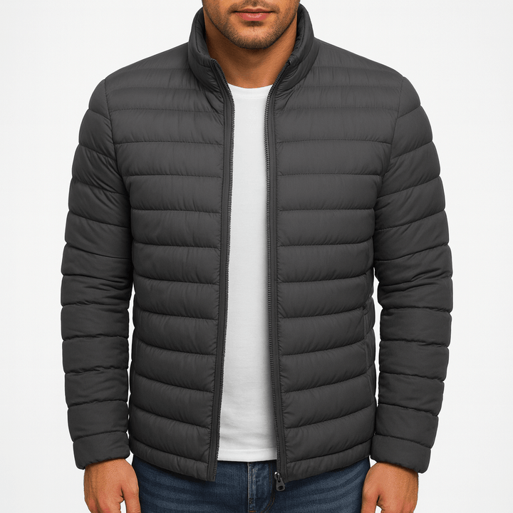 Mens Puffer Jacket Insulated Quilted Warm Fit