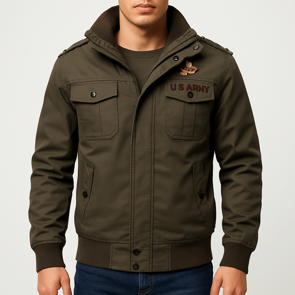 Mens Bomber Jacket Military Style Durable