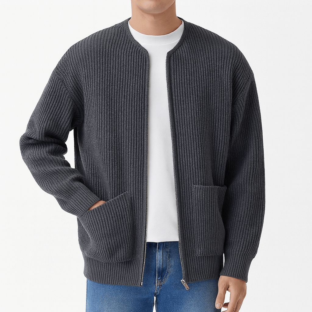 Womens Zip Cardigan Minimalist Style