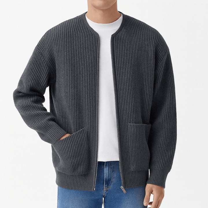 Womens Zip Cardigan Minimalist Style