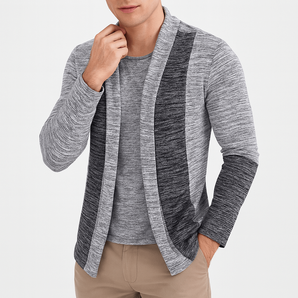 Womens Open-Front Knit Cardigan Relaxed Fit