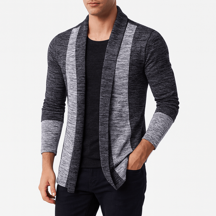 Womens Open-Front Knit Cardigan Relaxed Fit