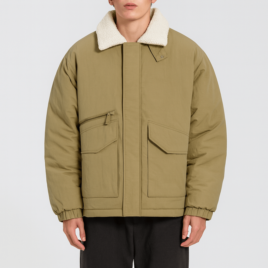 Unisex Padded Winter Jacket Insulated Warm Fit