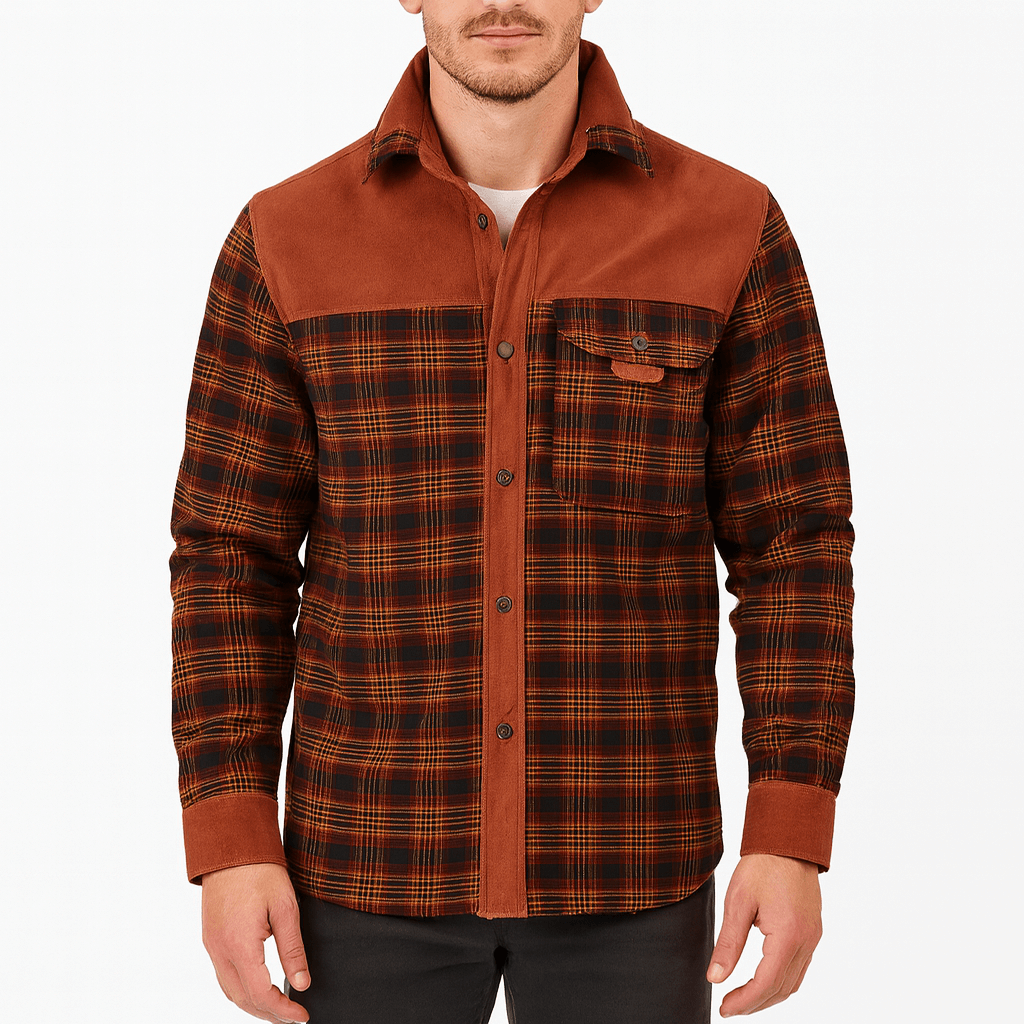 Womens Shirt Jacket Plaid Pattern Relaxed Fit