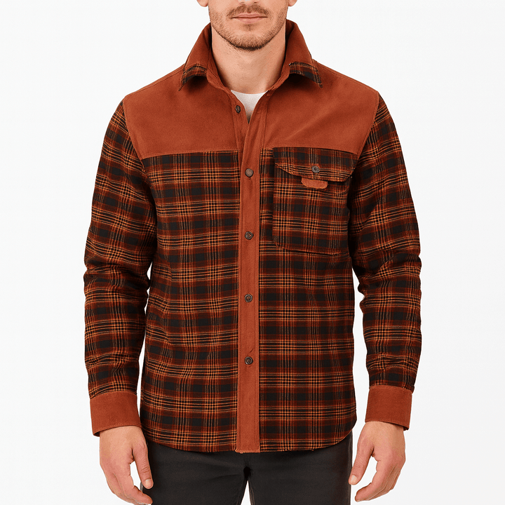 Womens Shirt Jacket Plaid Pattern Relaxed Fit