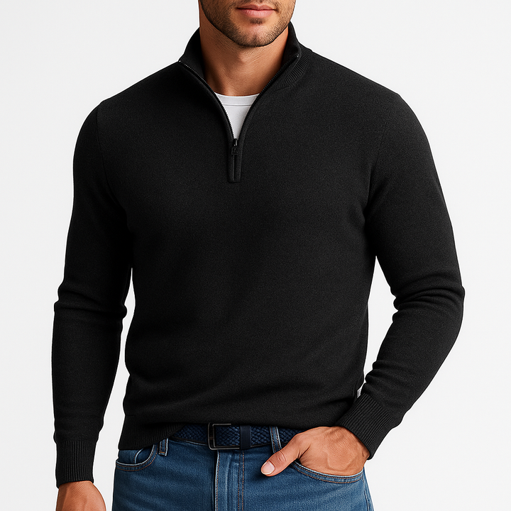 Unisex Zip-Up Sweater with Fabric