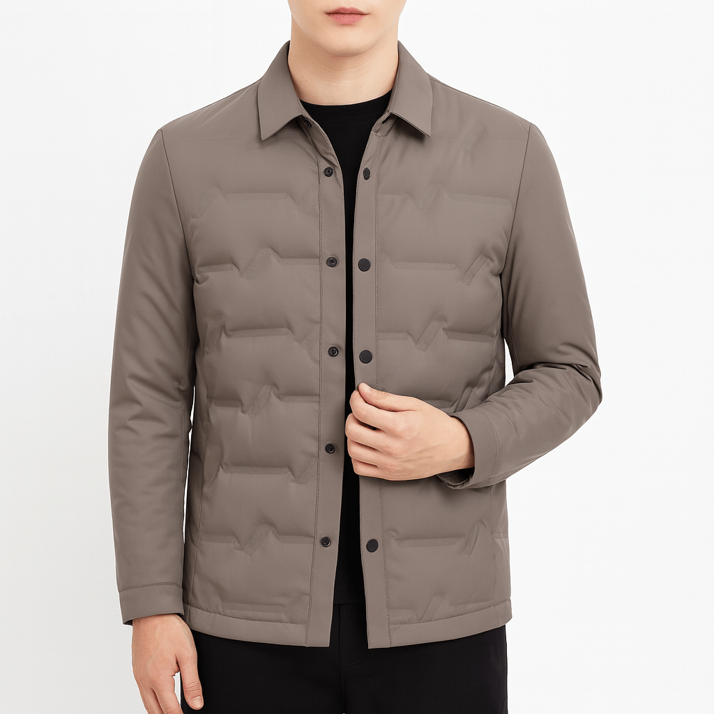 Unisex Quilted Down Jacket Insulated Warm Fit - BritishMode