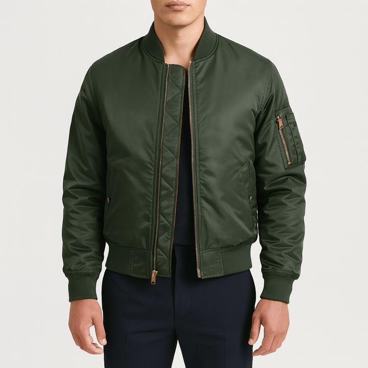 Unisex Bomber Jacket Quilted Lining Regular Fit