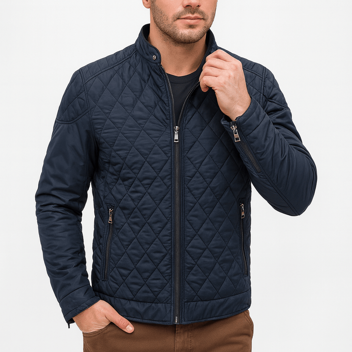 Unisex Quilted Jacket with Zip Closure Regular Fit