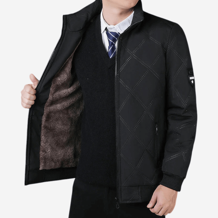 Unisex Quilted Jacket with Zip Front