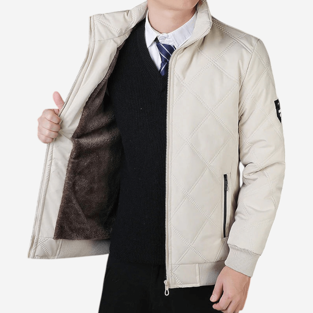 Unisex Quilted Jacket with Zip Front