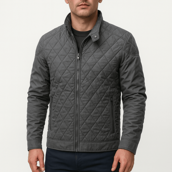 Unisex Quilted Jacket with Zip Closure Regular Fit