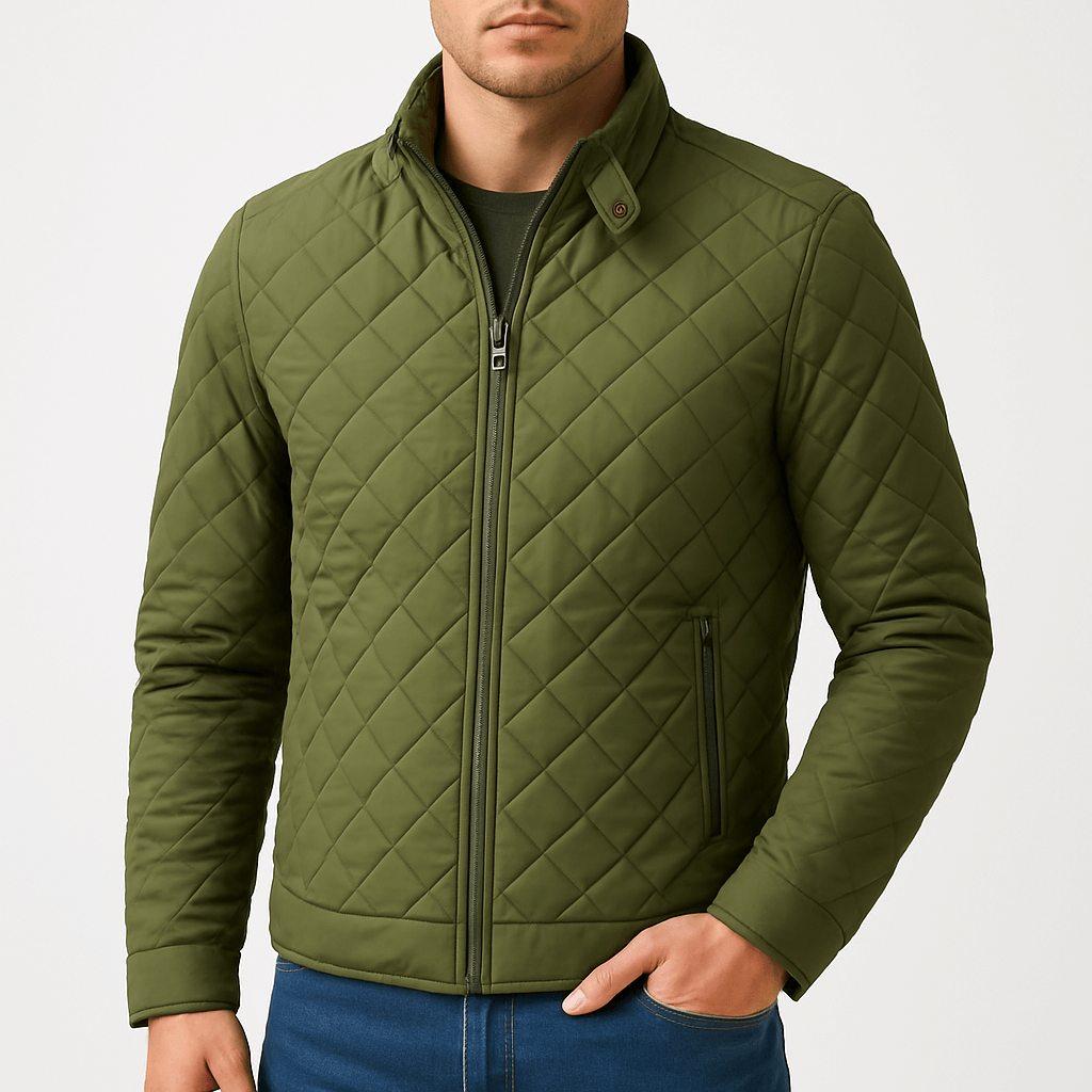 Unisex Quilted Jacket with Zip Closure Regular Fit