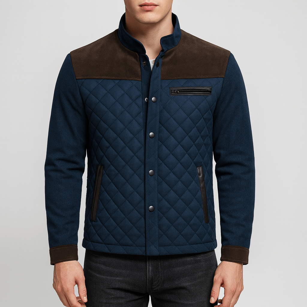 Unisex Quilted Jacket with Zip Front