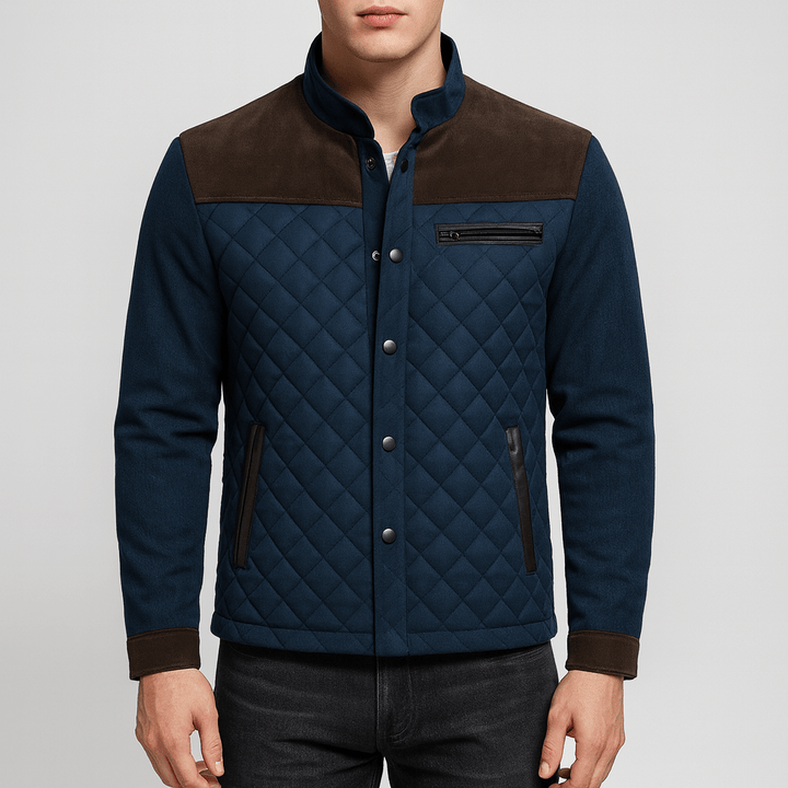 Unisex Quilted Jacket with Zip Front