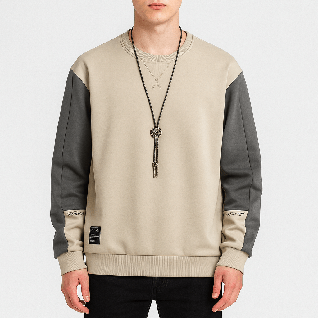 Unisex Raglan Sweatshirt Two-Tone Design Relaxed Fit - BritishMode