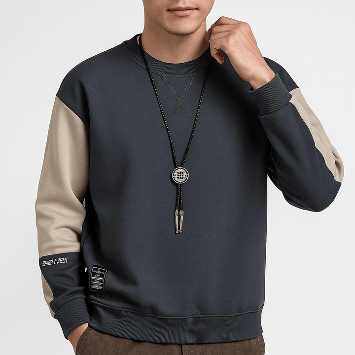 Unisex Raglan Sweatshirt Two-Tone Design Relaxed Fit