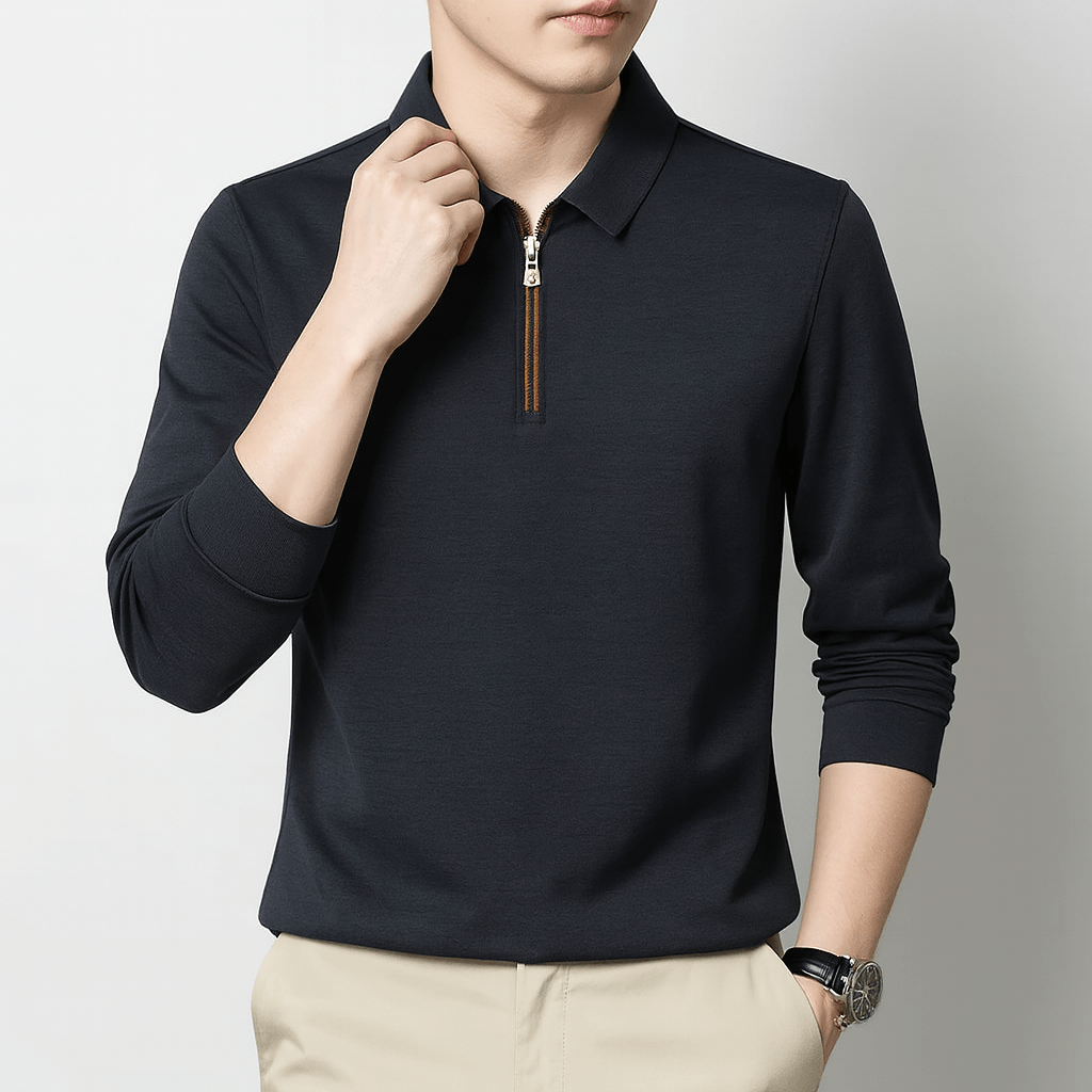 Unisex Half-Zip Sweater Relaxed Fit