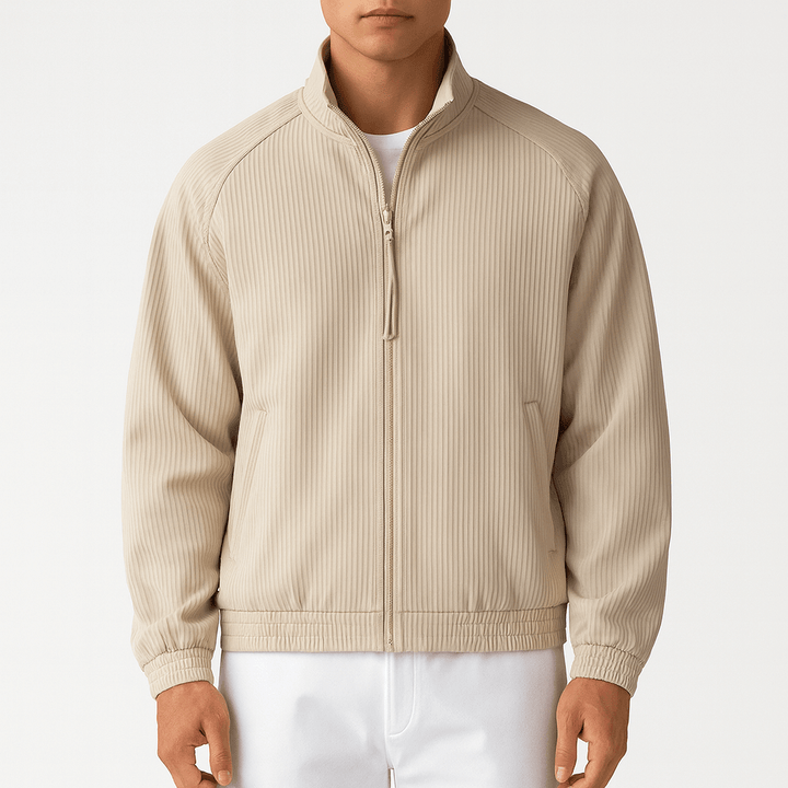 Unisex Ribbed Casual Jacket Relaxed Fit - BritishMode