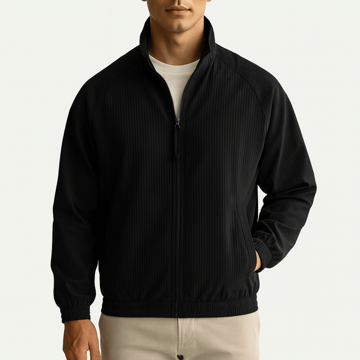 Unisex Ribbed Casual Jacket Relaxed Fit
