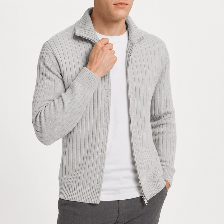 Womens Ribbed Knit Cardigan Open Front Style - BritishMode