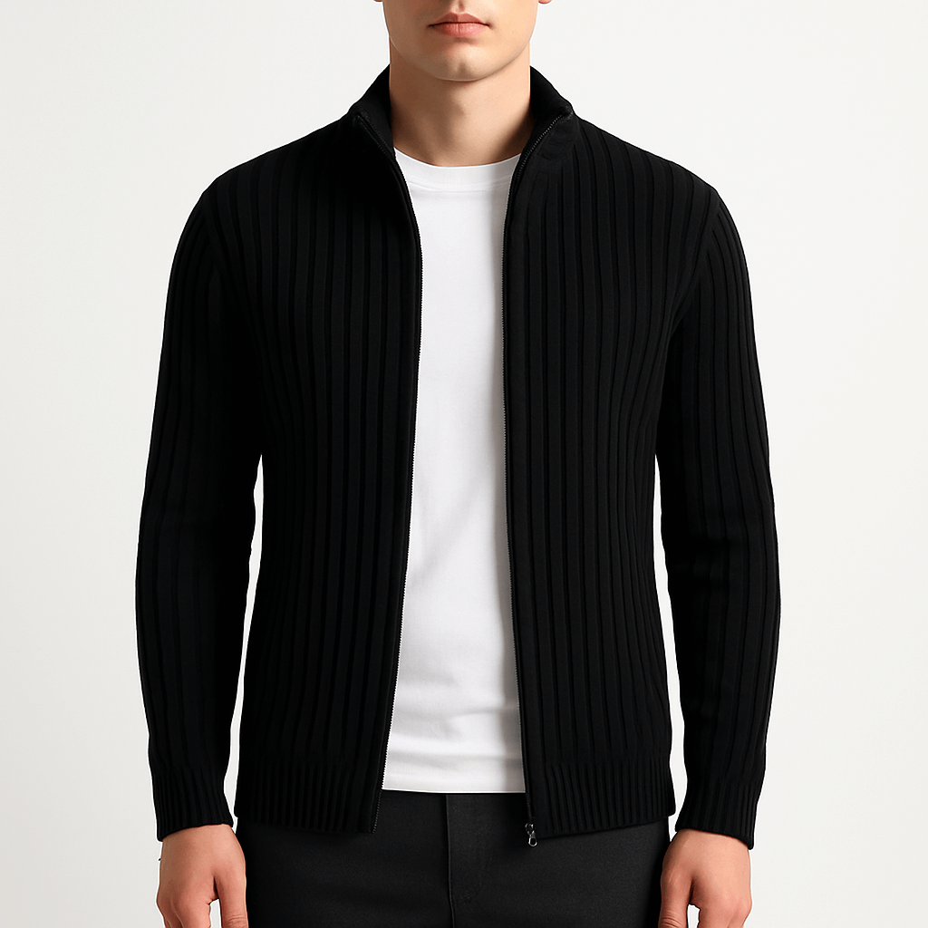 Womens Ribbed Knit Cardigan Open Front Style