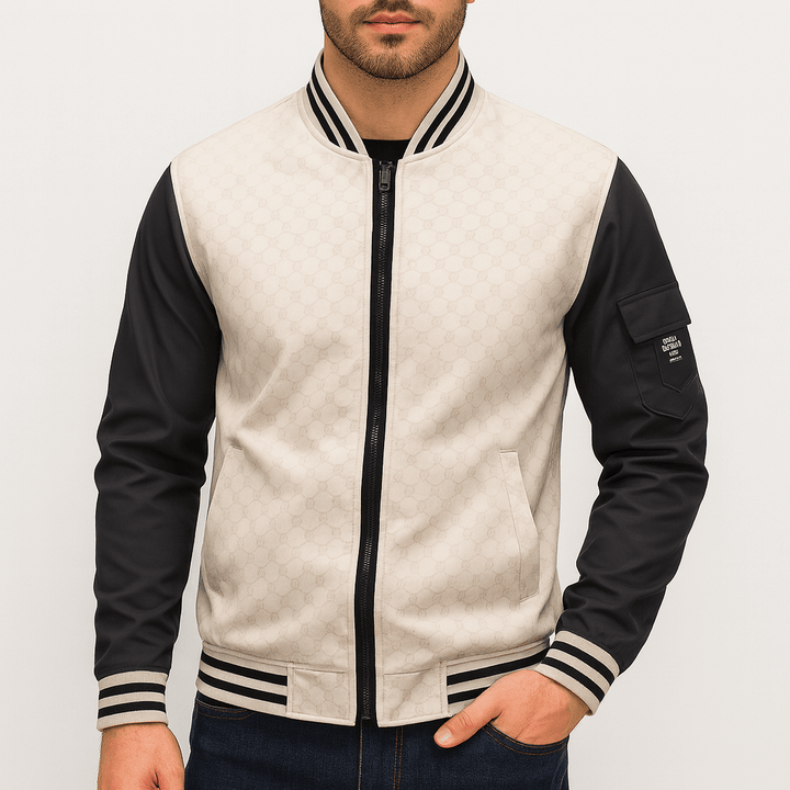 Unisex Bomber Jacket Ribbed Trim Regular Fit - BritishMode