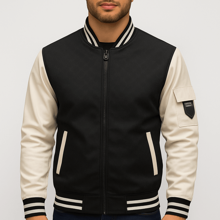 Unisex Bomber Jacket Ribbed Trim Regular Fit