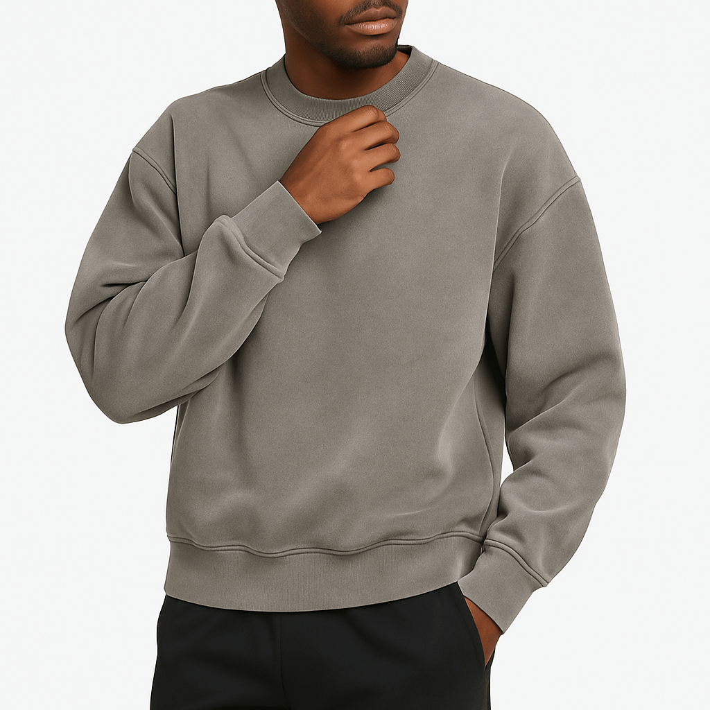 Womens Round Neck Knit Sweater Classic Fit