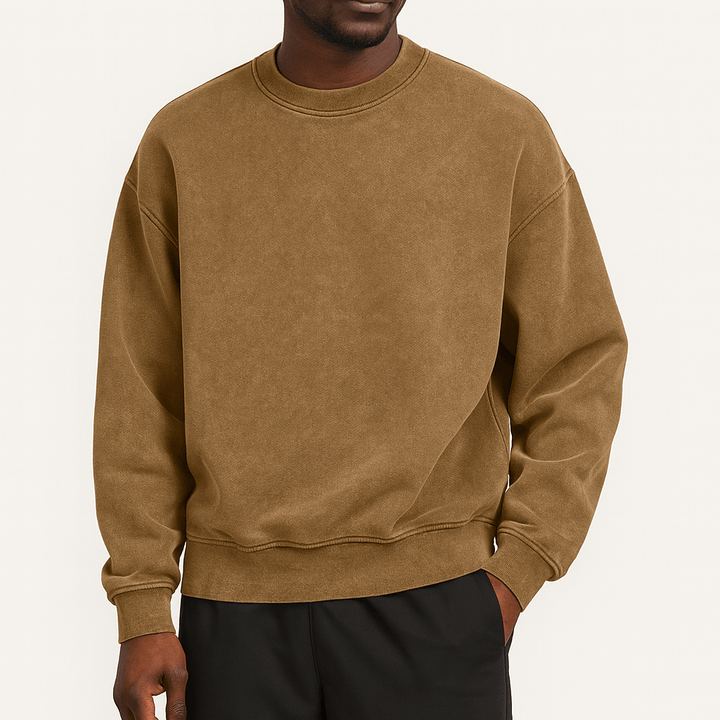 Womens Round Neck Knit Sweater Classic Fit