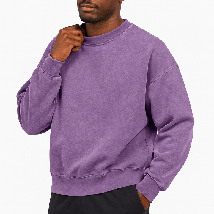 Womens Round Neck Knit Sweater Classic Fit