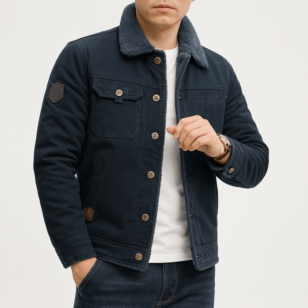 Unisex Sherpa Cotton Jacket Relaxed Fit