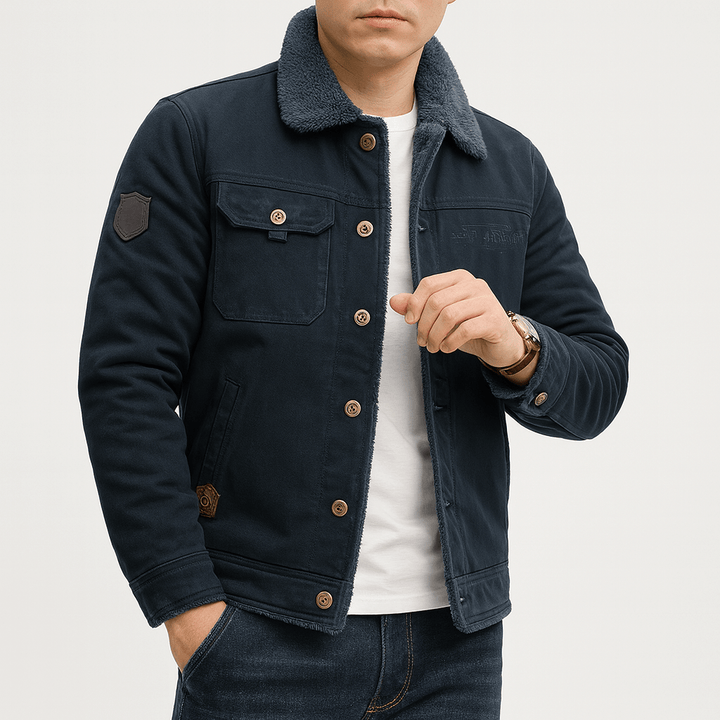 Unisex Sherpa Cotton Jacket Relaxed Fit