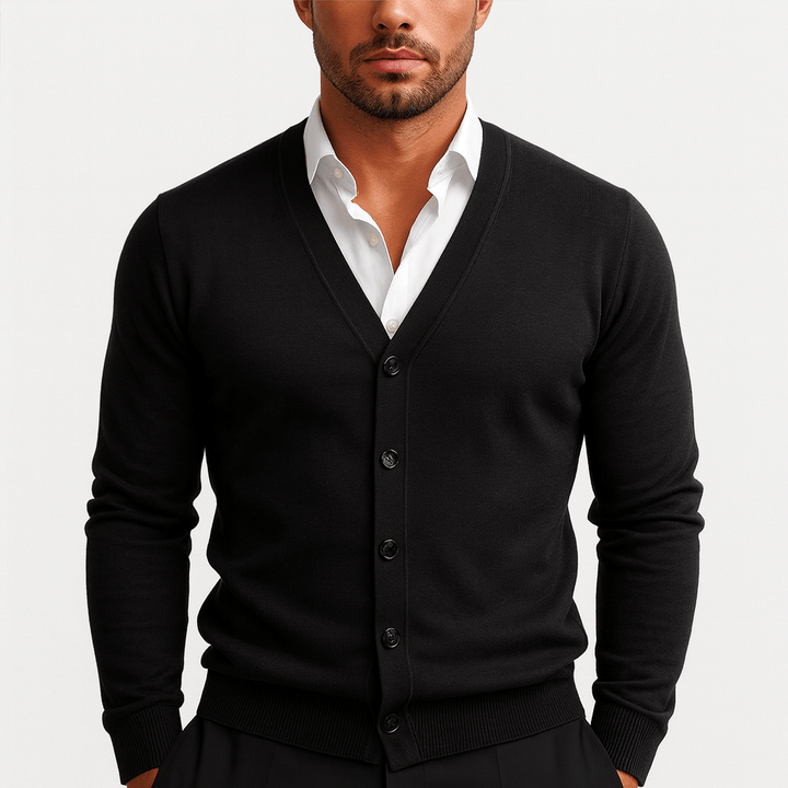 Womens Slim Fit V-Neck Cardigan Knit - BritishMode