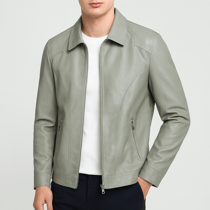 Mens Slim Fit Leather Jacket