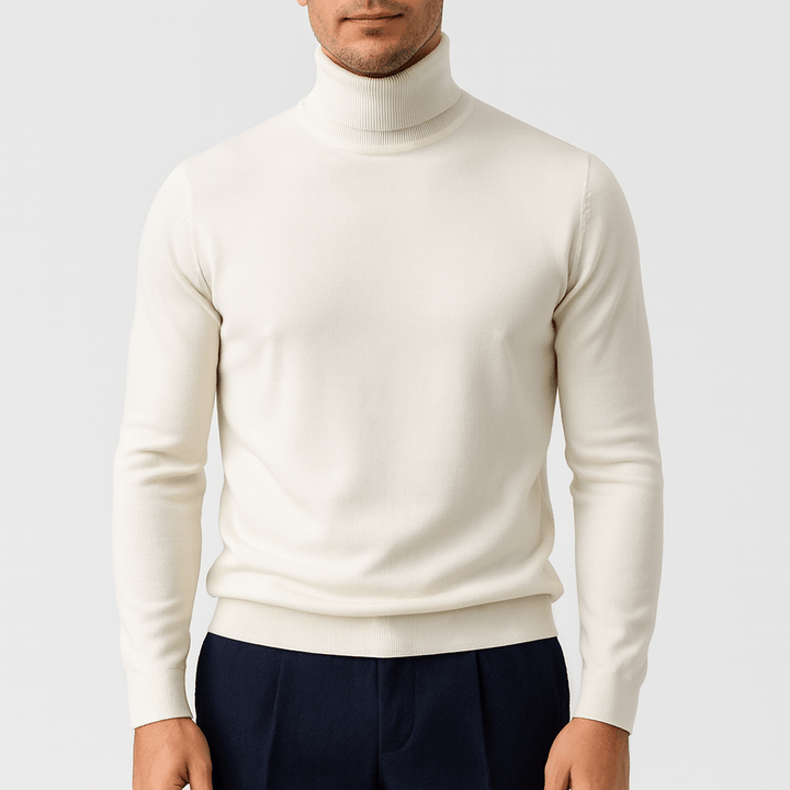 Womens Slim Fit Turtleneck Knit Top - BritishMode