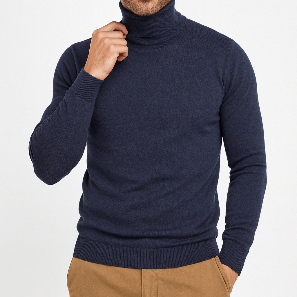 Womens Slim Fit Turtleneck Knit Top