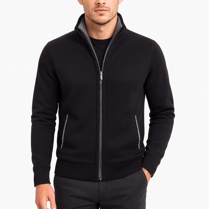 Mens Slim Wool Cardigan Fitted Style - BritishMode