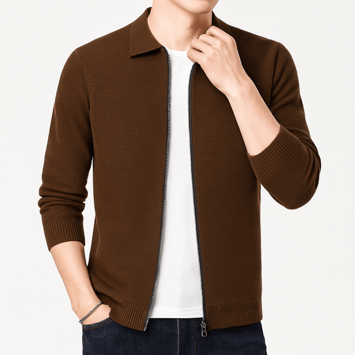 Mens Slim Wool Cardigan