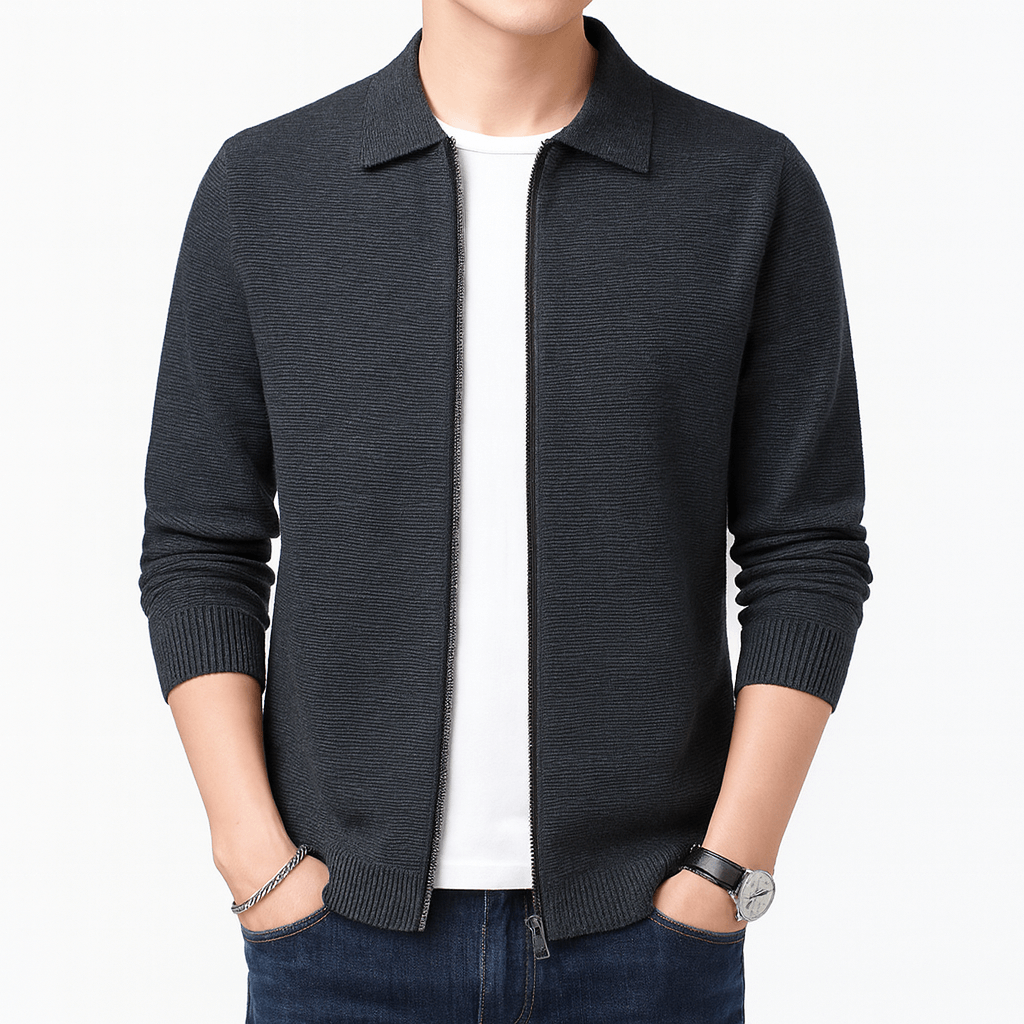 Mens Slim Wool Cardigan
