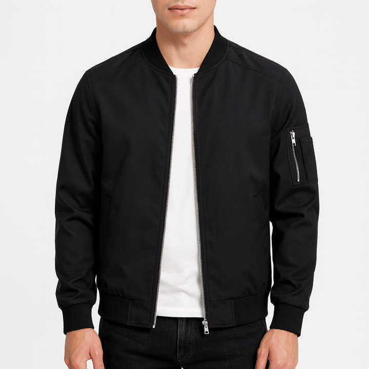 Unisex Bomber Jacket Smooth Fabric Classic Fit - BritishMode