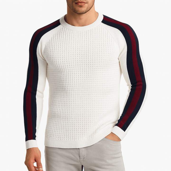 Unisex Knit Sweater Stripe Pattern Regular Fit