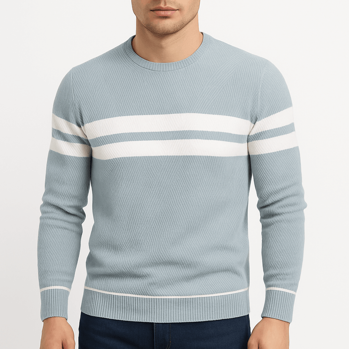 Womens Knit Jumper Striped Pattern Regular Fit - BritishMode