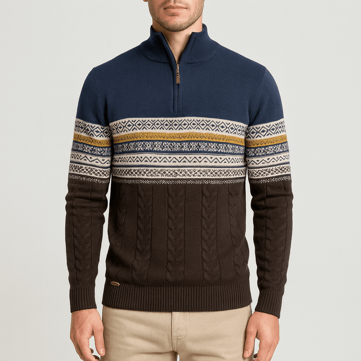 Unisex Quarter-Zip Sweater Knit Pullover