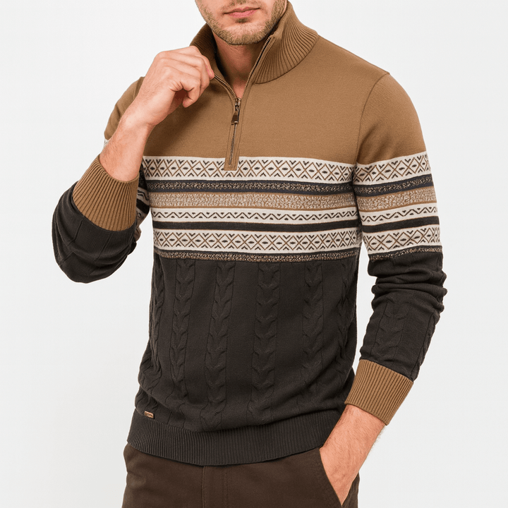Unisex Quarter-Zip Sweater Knit Pullover