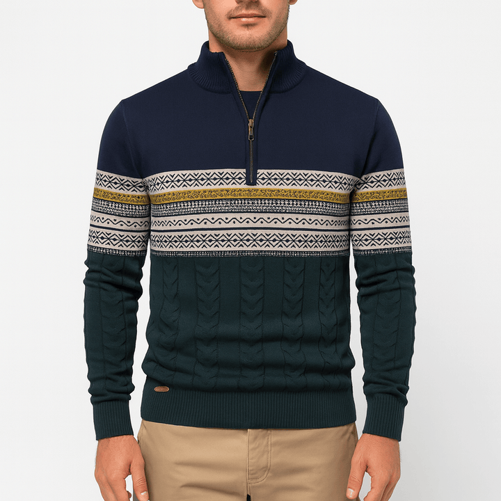 Unisex Quarter-Zip Sweater Knit Pullover
