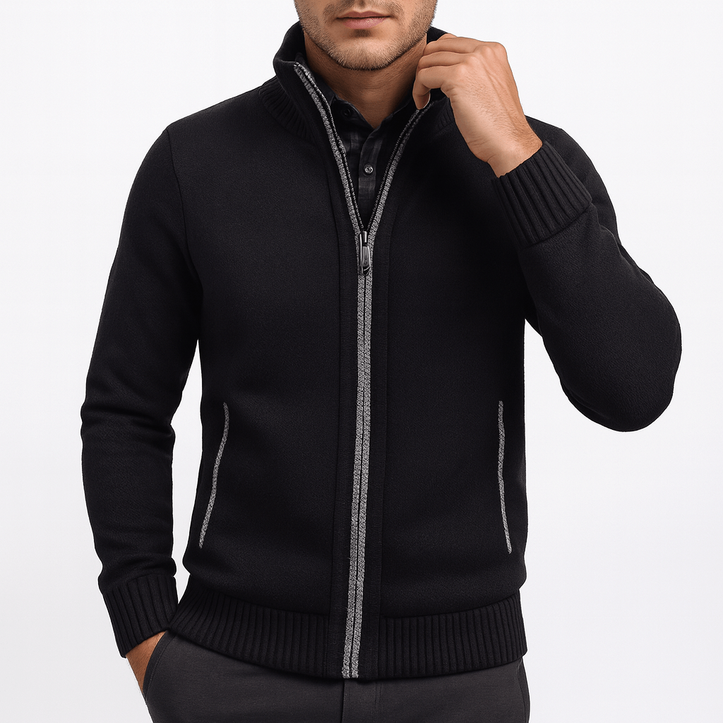 Womens Zip Cardigan Structured Fit - BritishMode