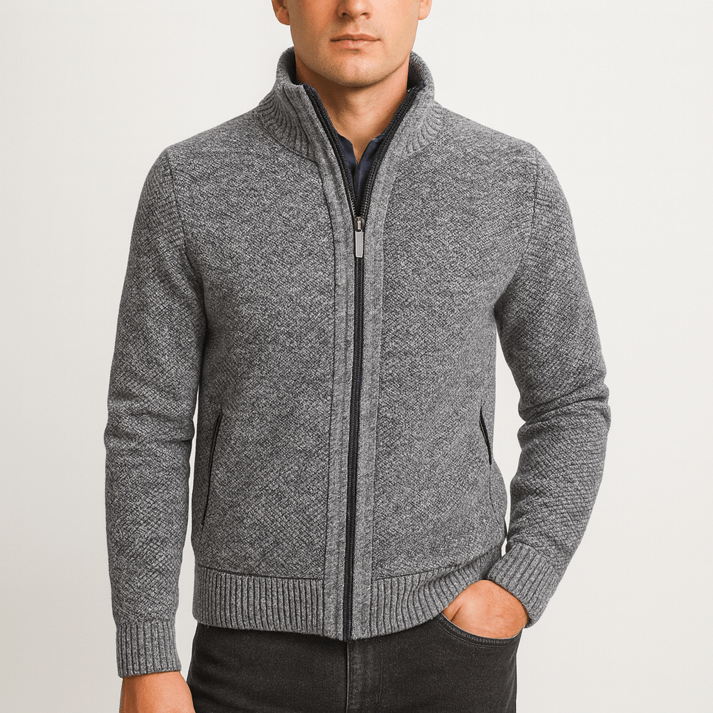 Womens Zip Cardigan Structured Fit