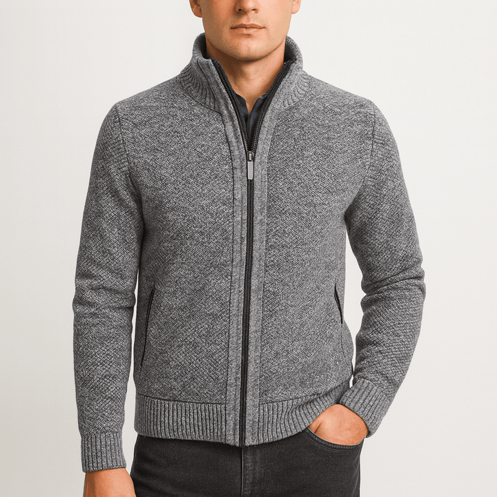 Womens Zip Cardigan Structured Fit